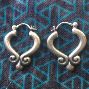 James Avery scrolled ear post sterling earring